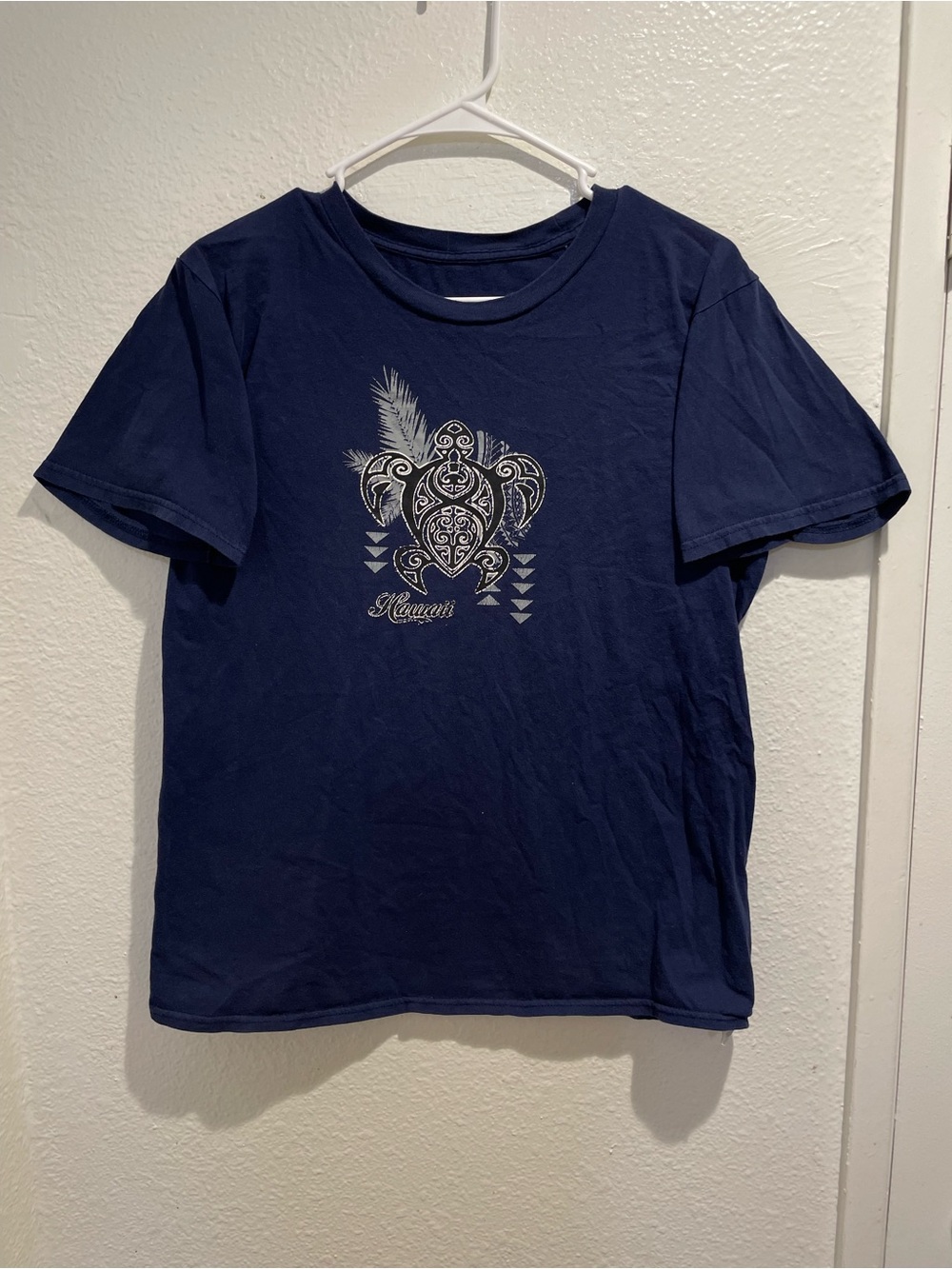 🌴 Men's KAUAI HAWAII Tribal Sea Turtle Graphic Tee Blue Medium M Surf Skate